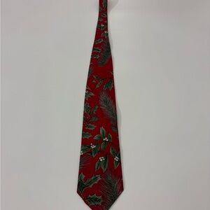 Holiday Red Floral Men's Tie